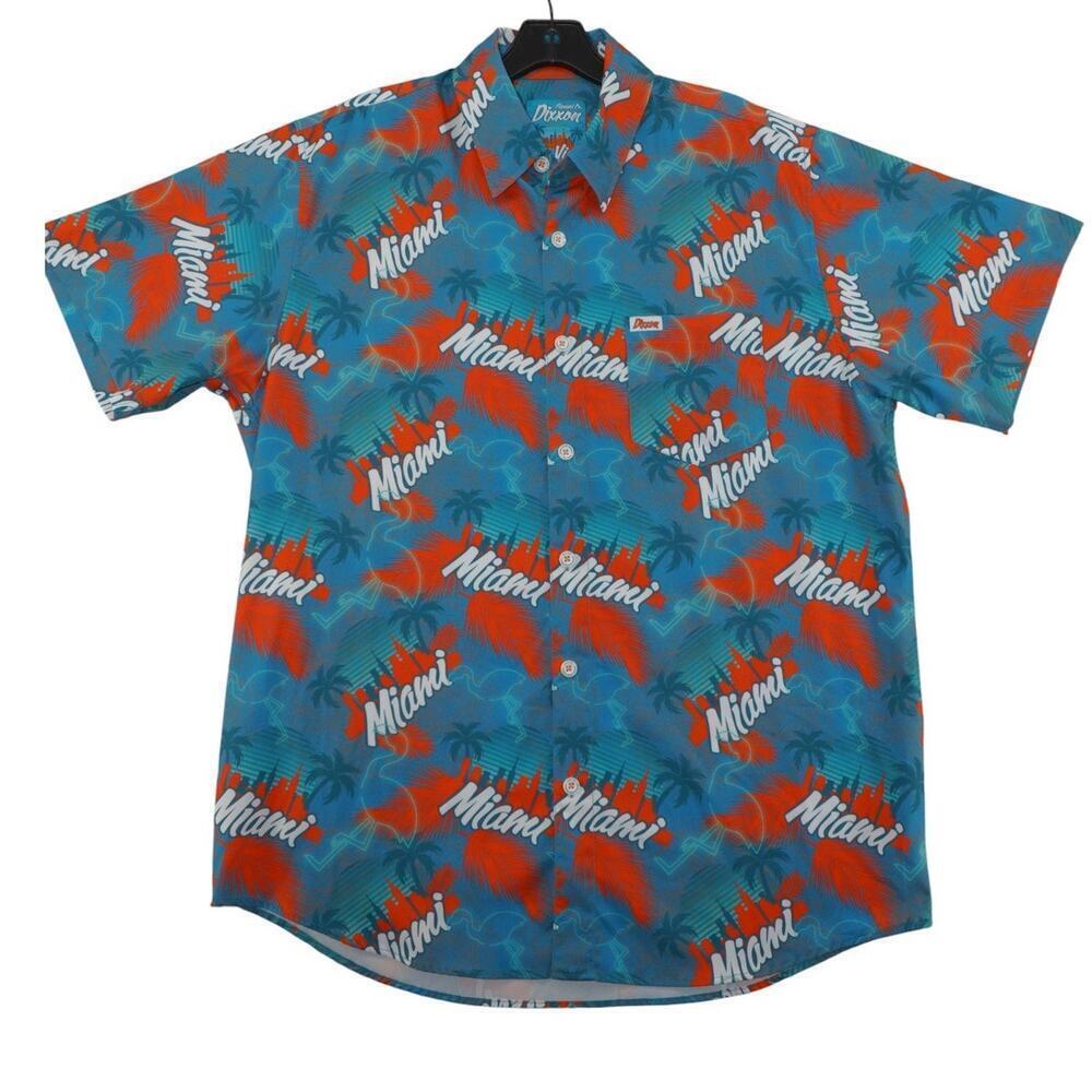 Dixxon Flannel Co. “The Vice” Miami Short Sleeve Button-Up Shirt Size L